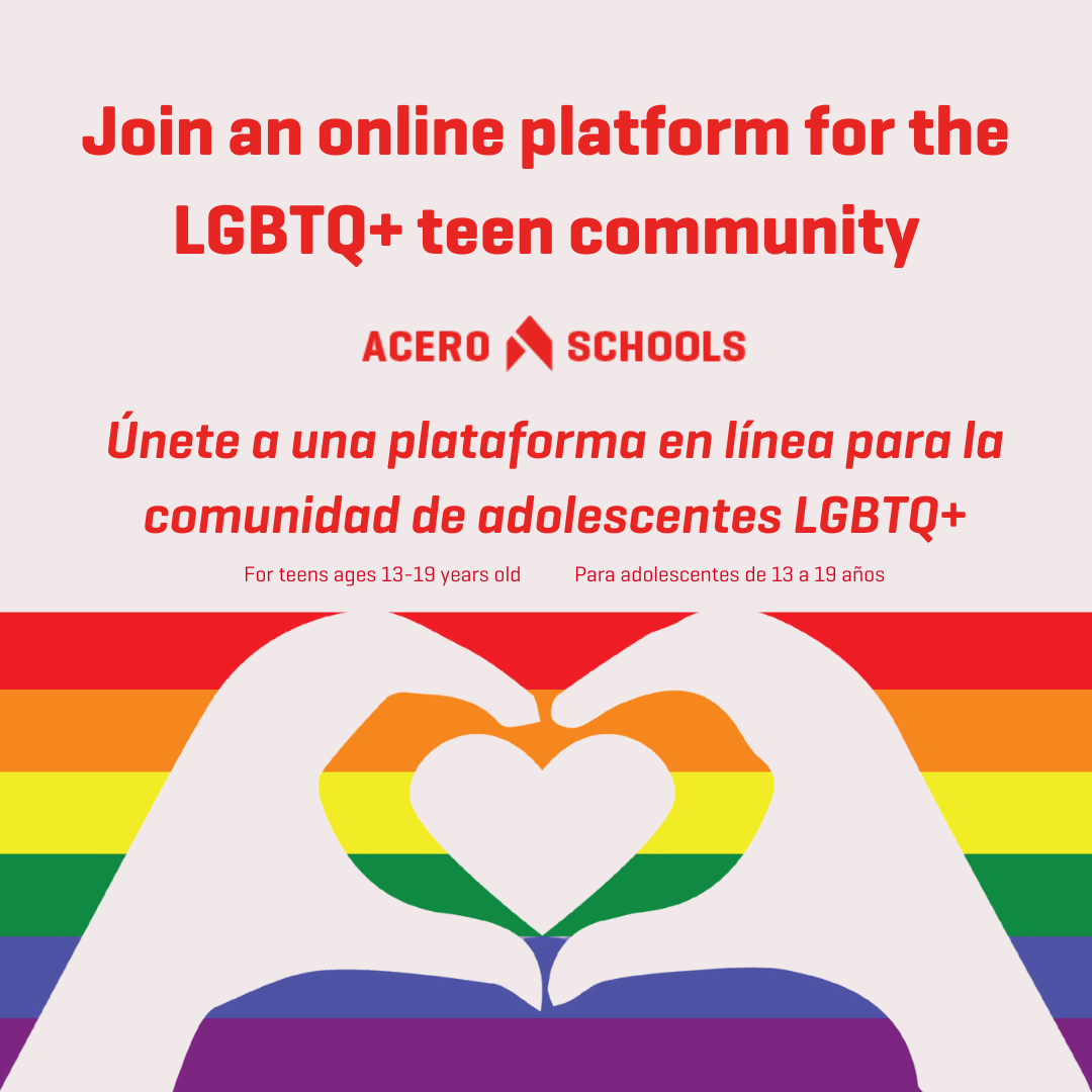 Join an online platform for the LGBTQ+ teen community // Únete a una plataforma en línea para la comunidad de adolescentes LGBTQ+